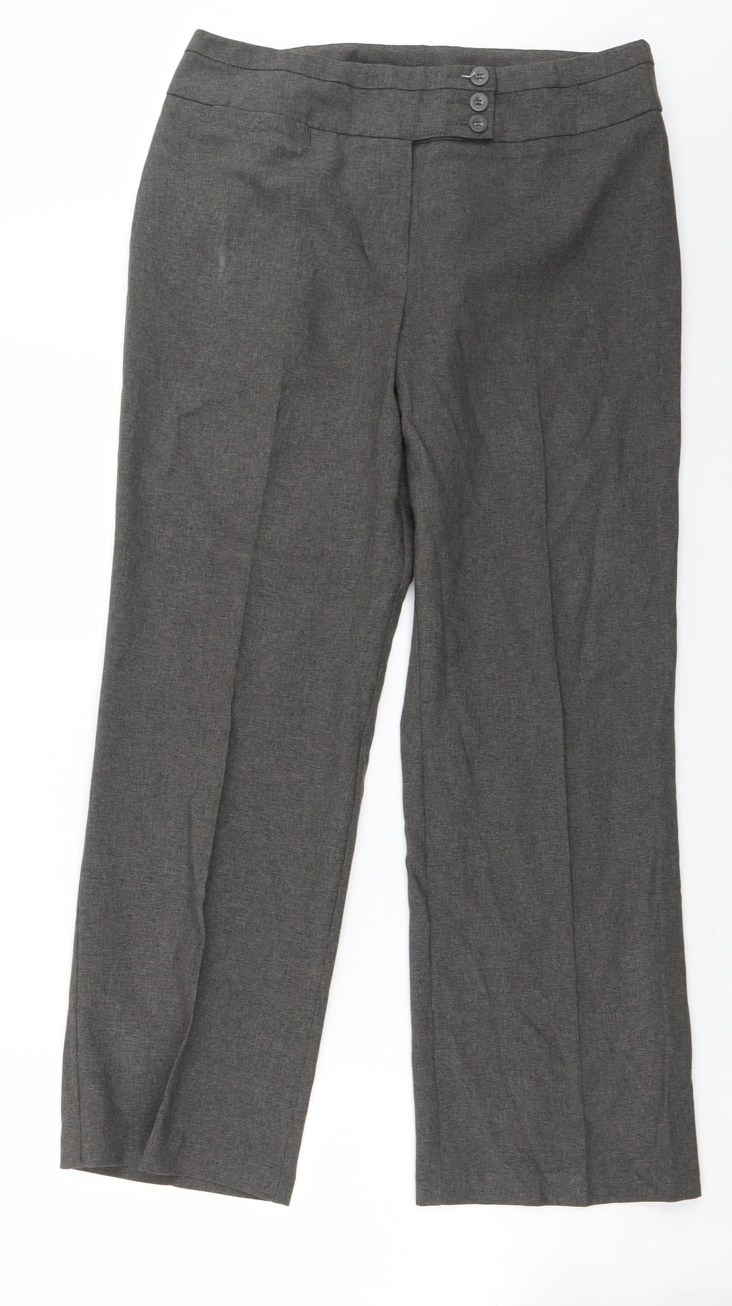 Womens UK Size 12 Marks and Spencer Regular Fit  Brown Trousers