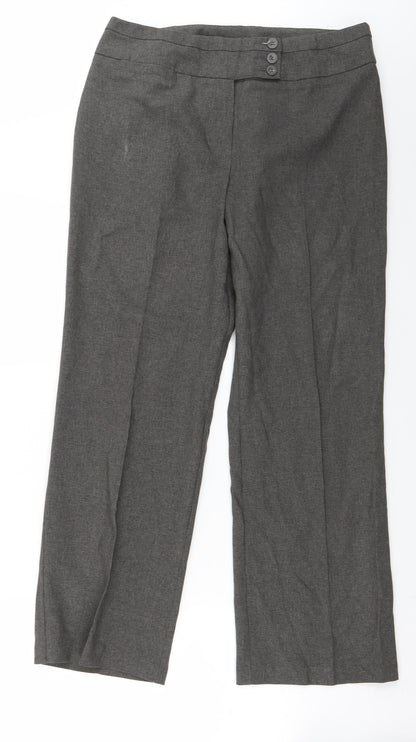 Womens UK Size 12 Marks and Spencer Regular Fit  Brown Trousers