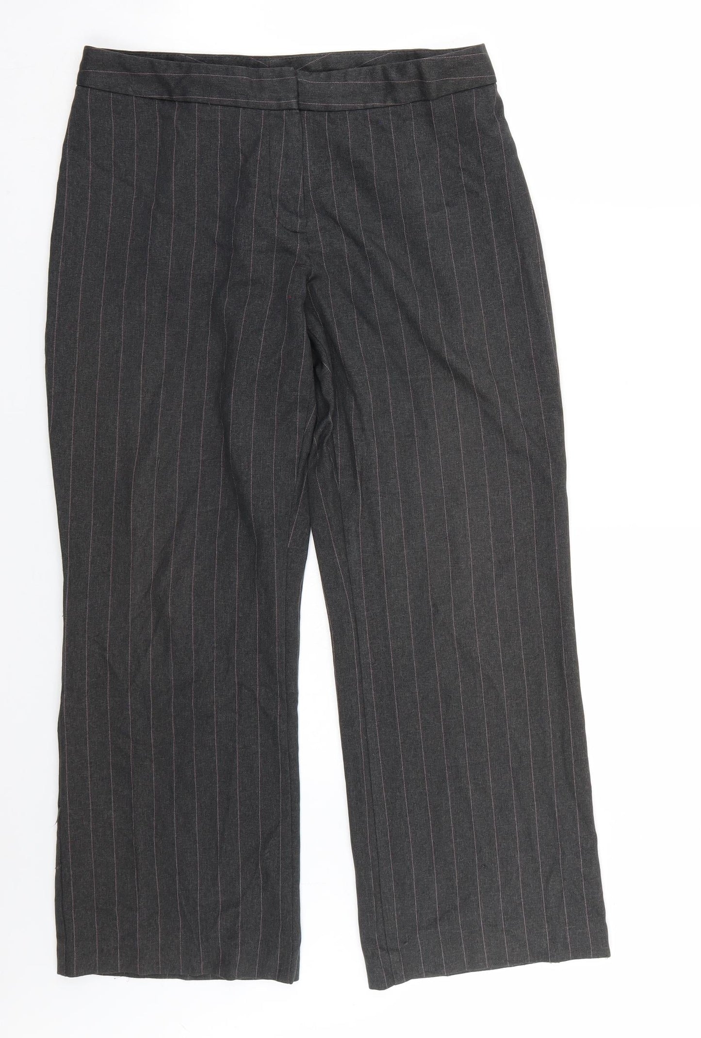 Womens UK Size 12 Marks and Spencer Regular Fit  Grey Trousers