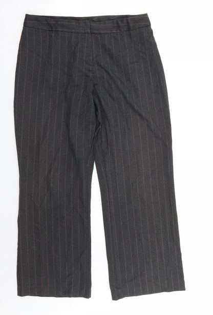 Womens UK Size 12 Marks and Spencer Regular Fit  Grey Trousers