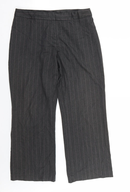 Womens UK Size 12 Marks and Spencer Regular Fit  Grey Trousers