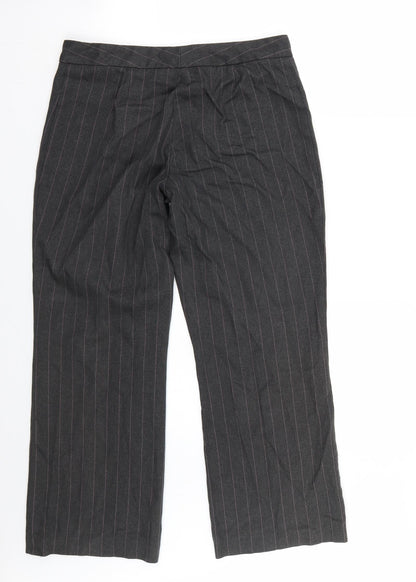 Womens UK Size 12 Marks and Spencer Regular Fit  Grey Trousers