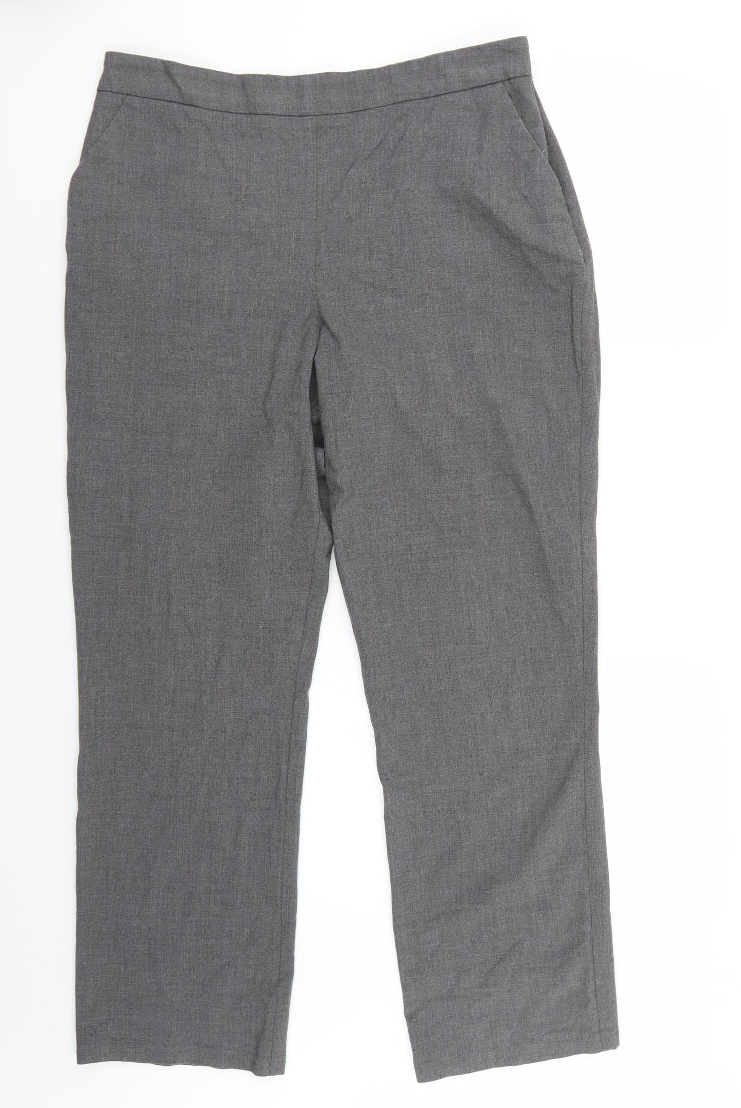 Womens UK Size 12 Marks and Spencer Regular Fit  Grey Trousers
