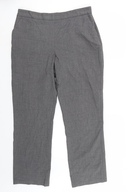 Womens UK Size 12 Marks and Spencer Regular Fit  Grey Trousers