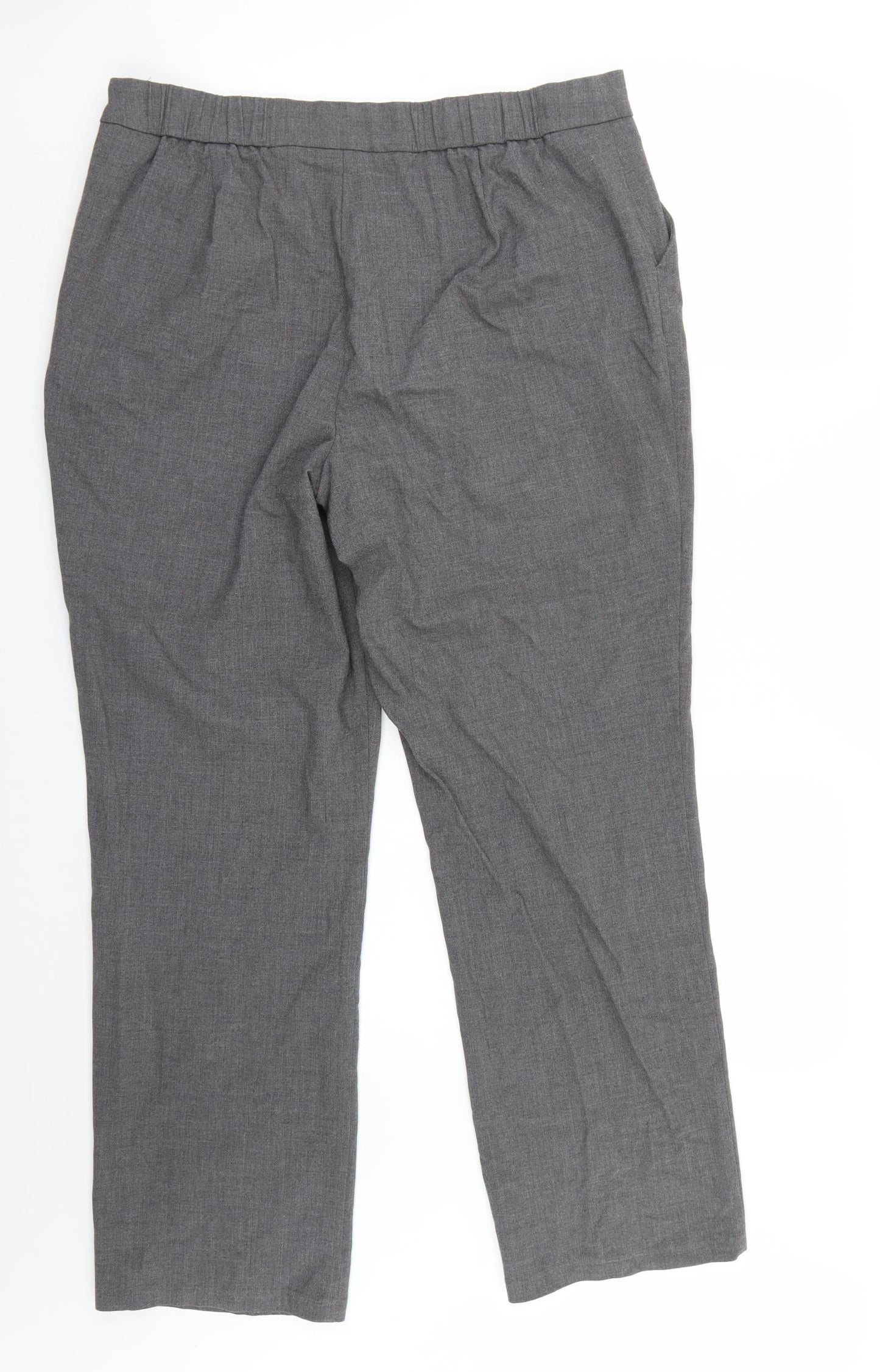 Womens UK Size 12 Marks and Spencer Regular Fit  Grey Trousers