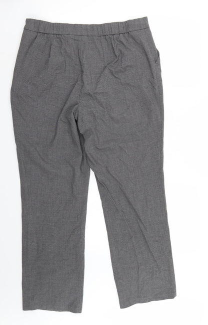 Womens UK Size 12 Marks and Spencer Regular Fit  Grey Trousers
