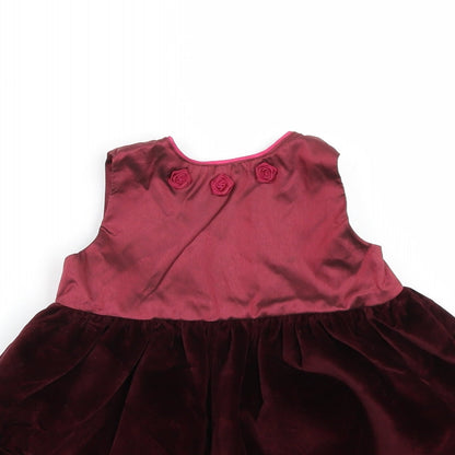 Preworn Girls Purple   A-Line  Size 6-9 Months