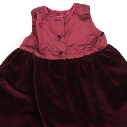 Preworn Girls Purple   A-Line  Size 6-9 Months