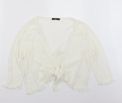 BM Womens White   Cape Jumper Size XL