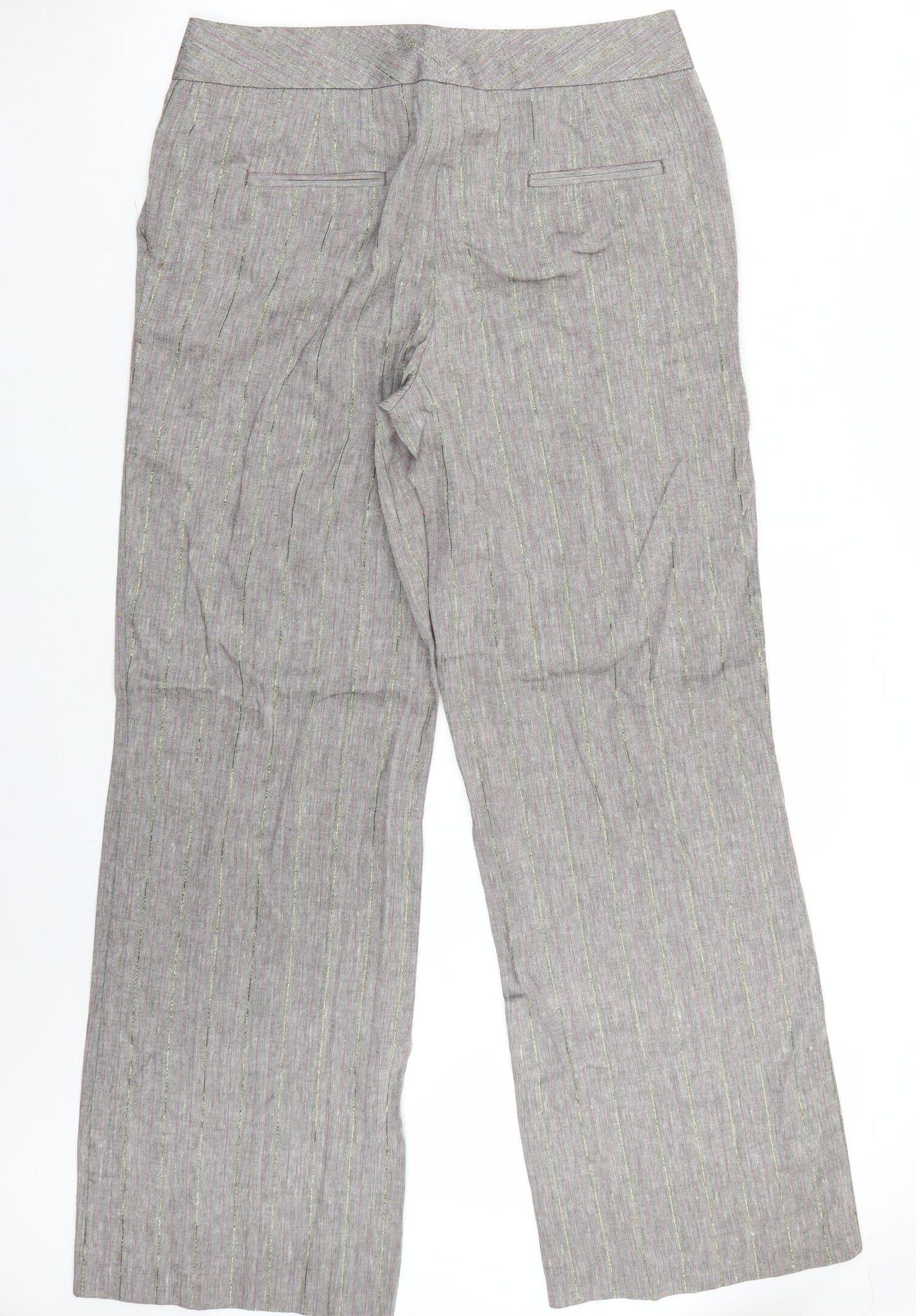 Womens UK Size 14 Marks and Spencer Regular Fit  Grey Trousers