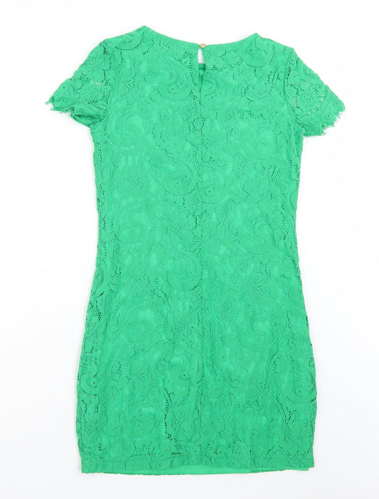 Dorothy Perkins Womens Green  Rayon A-Line  Size 6