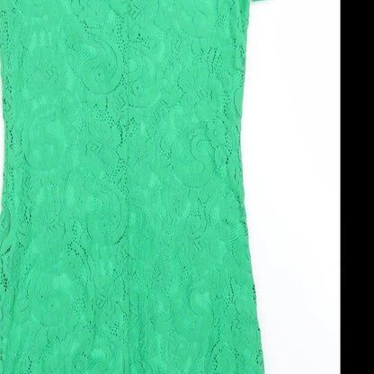Dorothy Perkins Womens Green  Rayon A-Line  Size 6