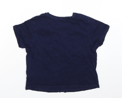 Womens UK Size S Newlook Blue Basic T-Shirt