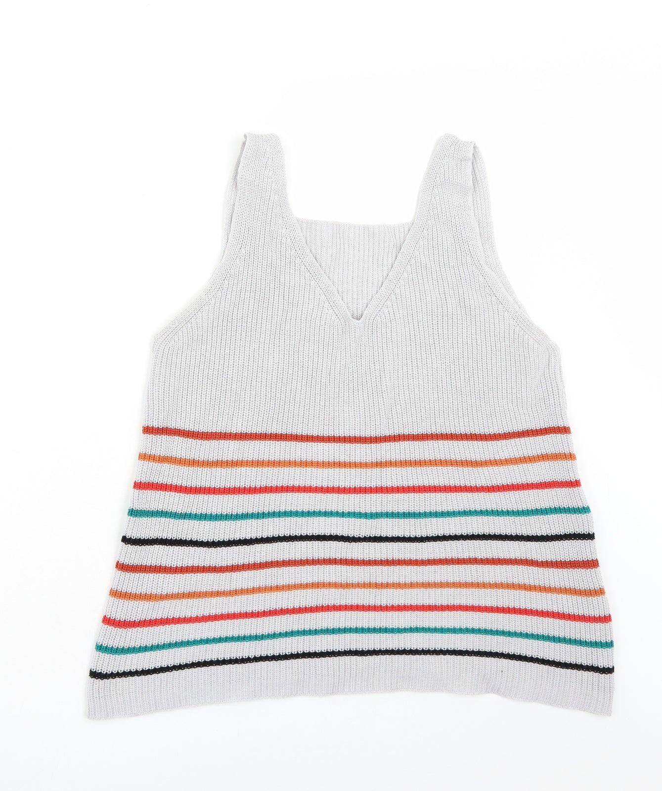 Womens UK Size M Preworn Grey Basic Tank