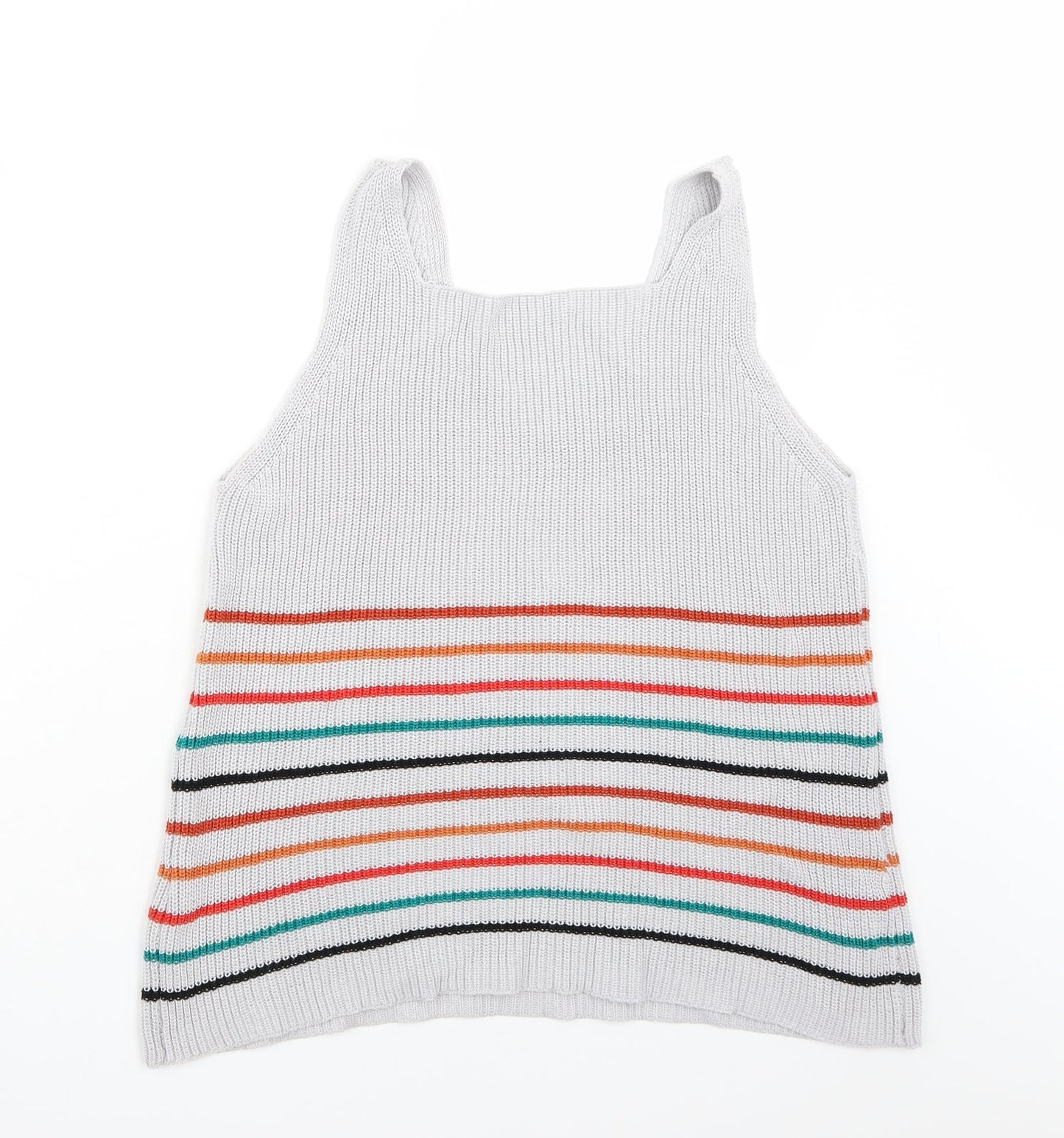 Womens UK Size M Preworn Grey Basic Tank