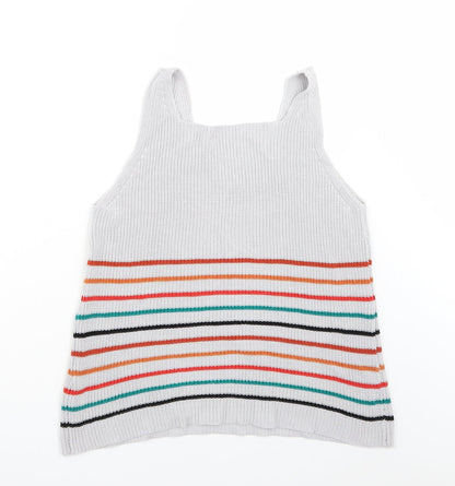 Womens UK Size M Preworn Grey Basic Tank
