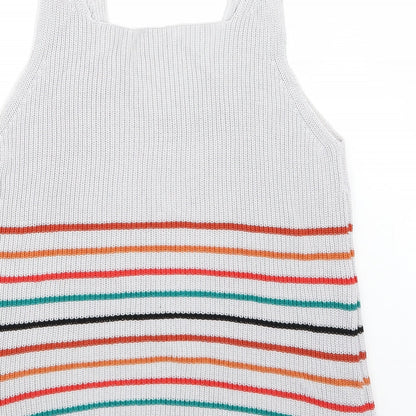 Womens UK Size M Preworn Grey Basic Tank