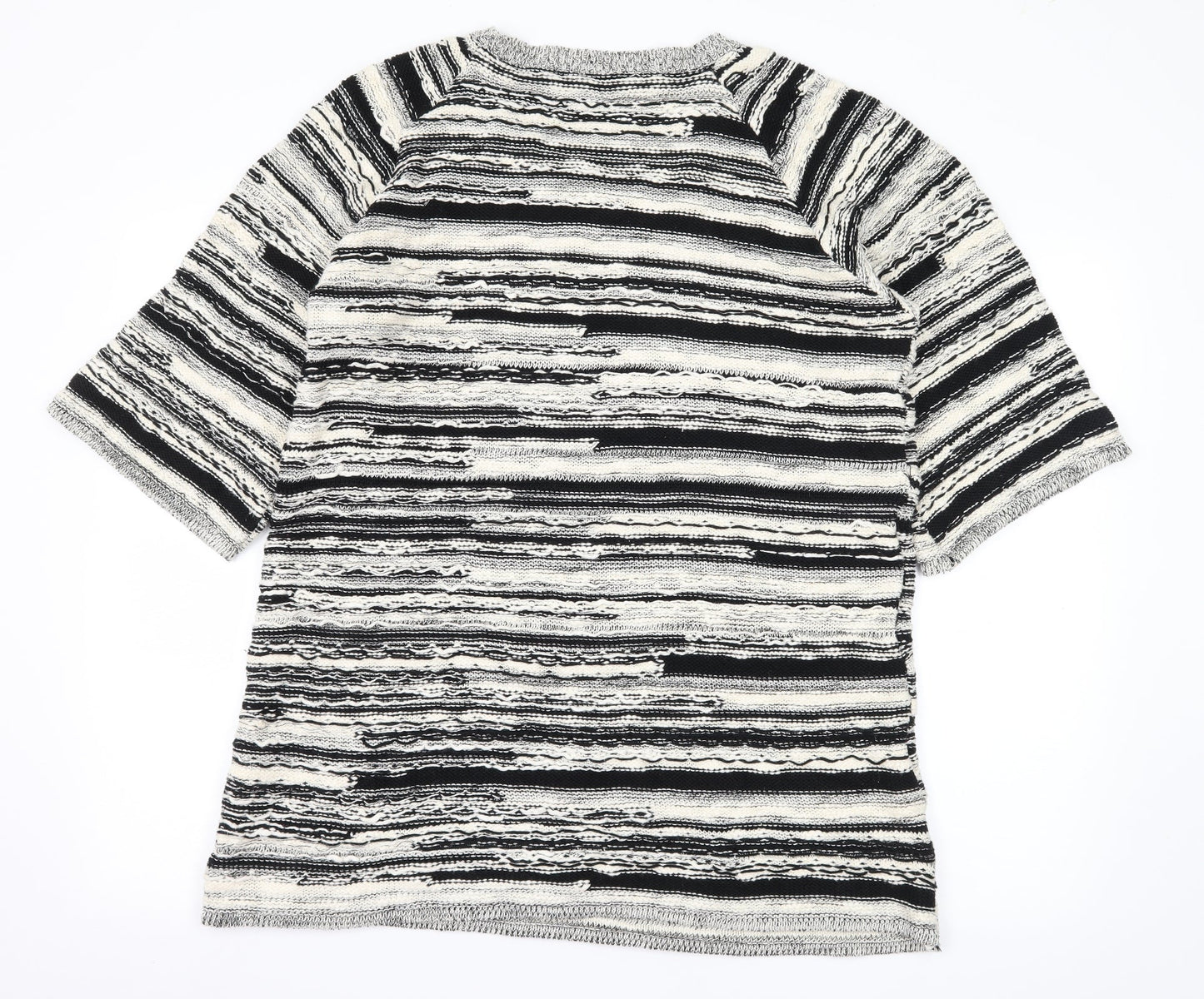 F&F Womens Ivory Striped Knit Pullover Jumper Size 14