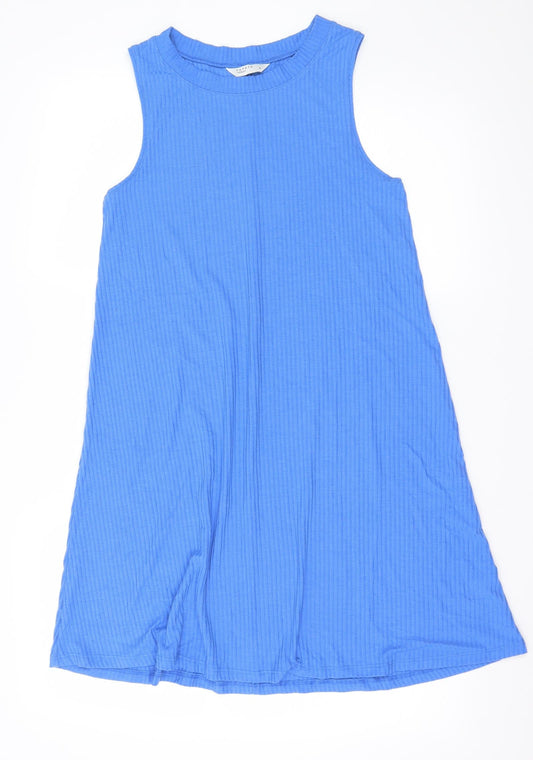 Papaya Womens Blue  Jersey T-Shirt Dress  Size S