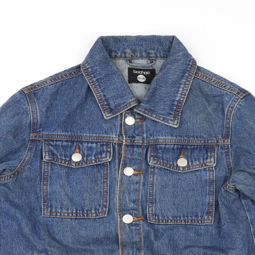 Boohoo Womens Blue  Denim Jacket  Size 6