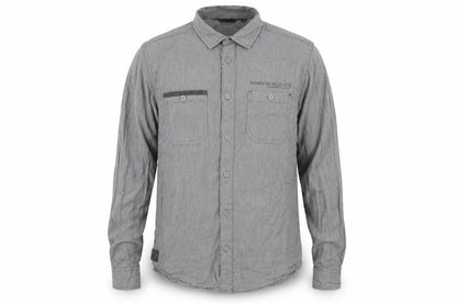 Mens UK Size S Industrialize Grey  Button-Up Long Sleeve Casual Shirt