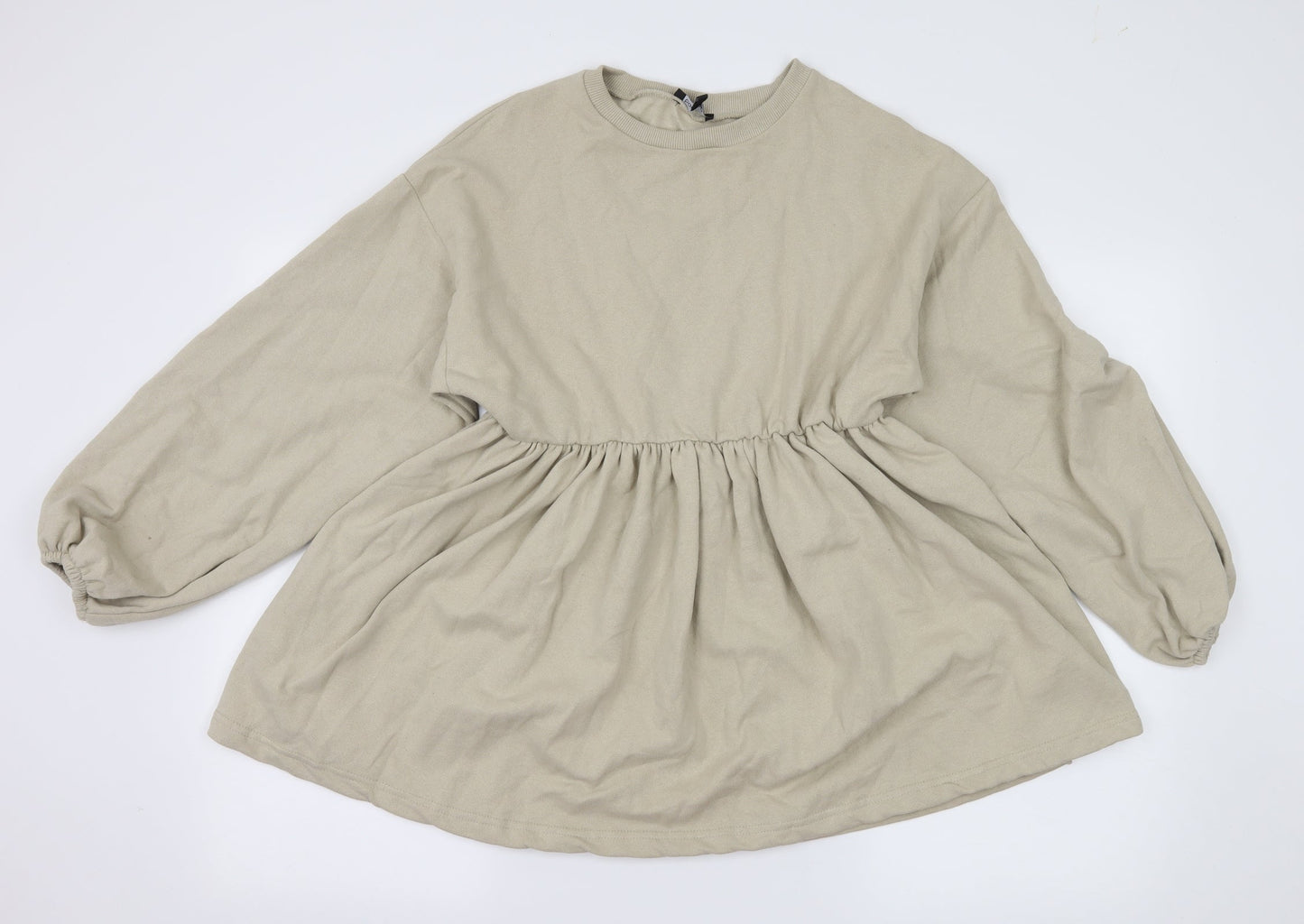 Boohoo Womens Beige  Jersey Skater Dress  Size 4