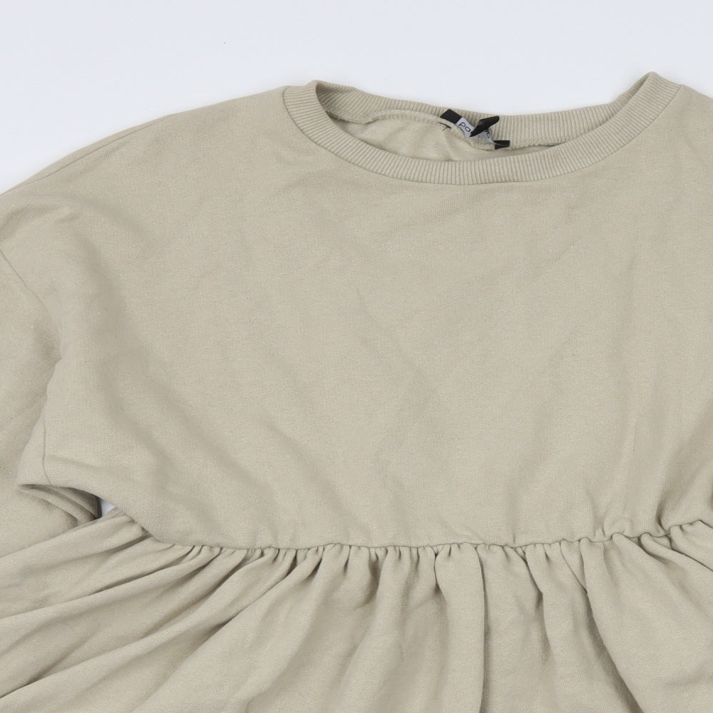 Boohoo Womens Beige  Jersey Skater Dress  Size 4