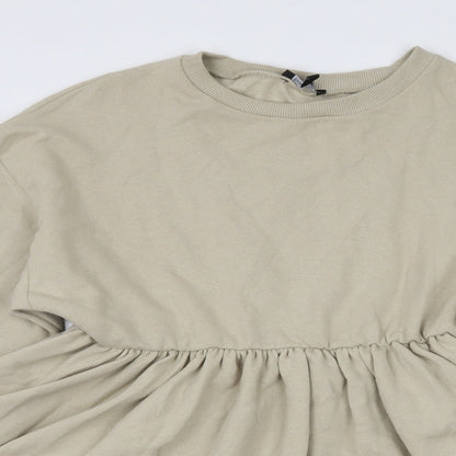 Boohoo Womens Beige  Jersey Skater Dress  Size 4