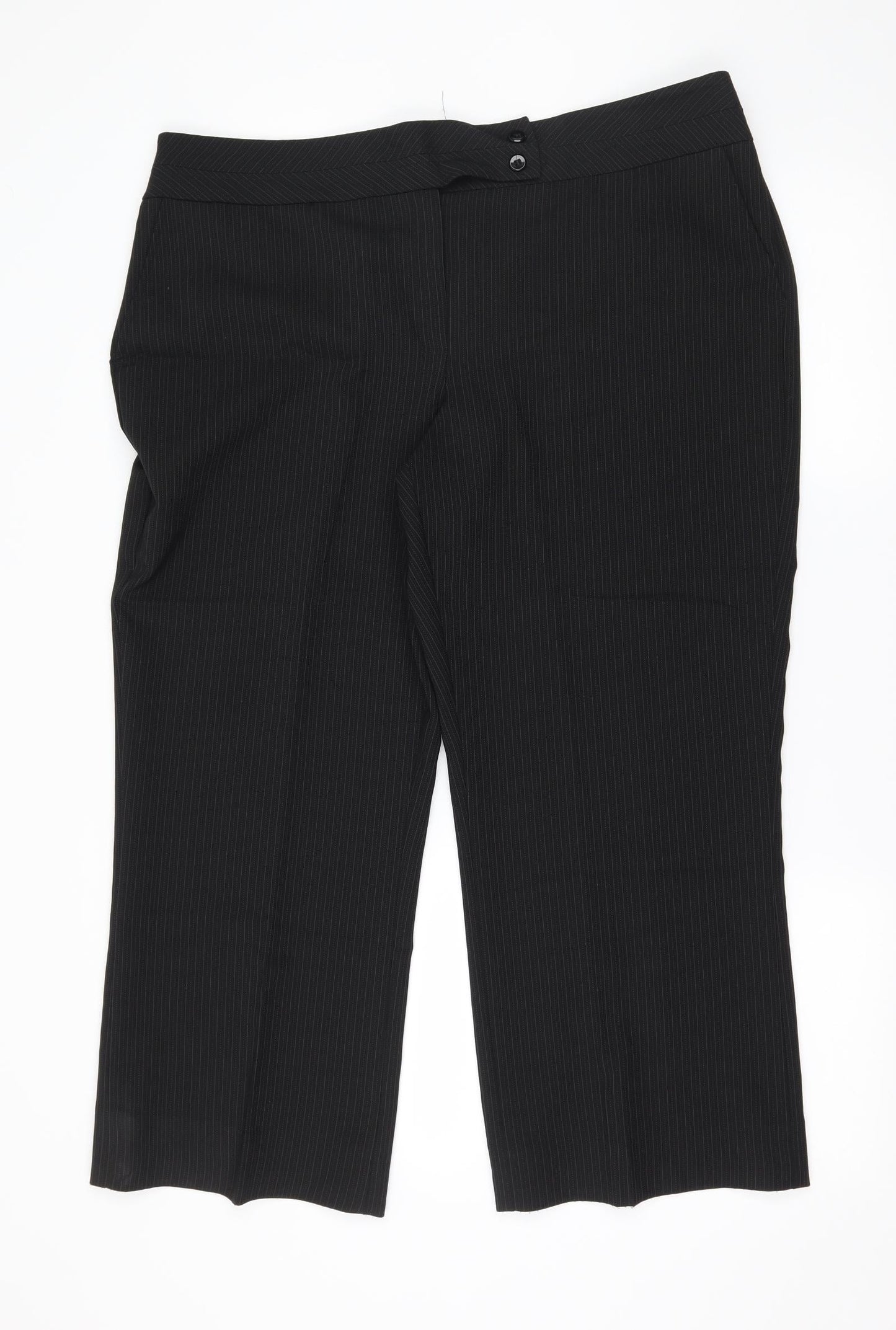 Womens UK Size 18 BHS Regular Fit  Black Trousers