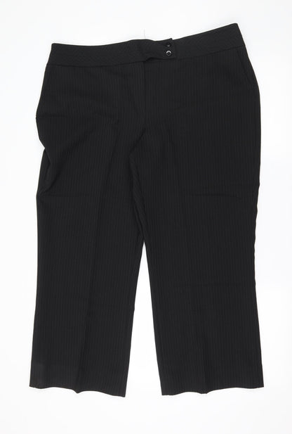 Womens UK Size 18 BHS Regular Fit  Black Trousers