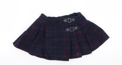 Mothercare Girls Blue Batik  Pleated Skirt Size 6-9 Months