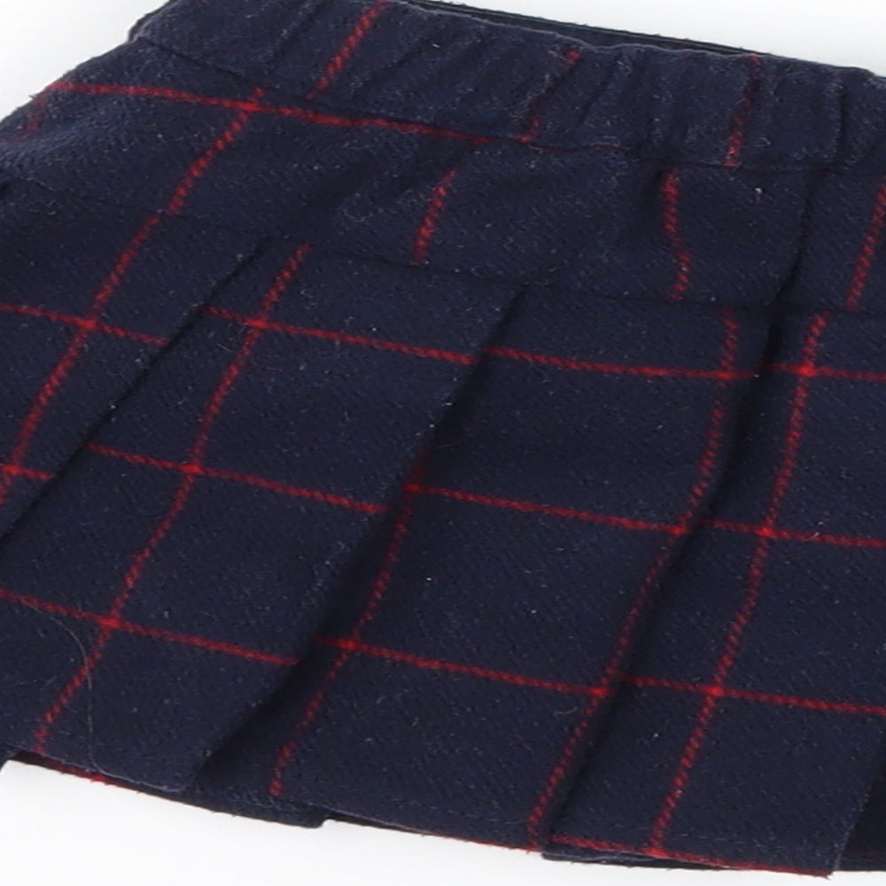 Mothercare Girls Blue Batik  Pleated Skirt Size 6-9 Months