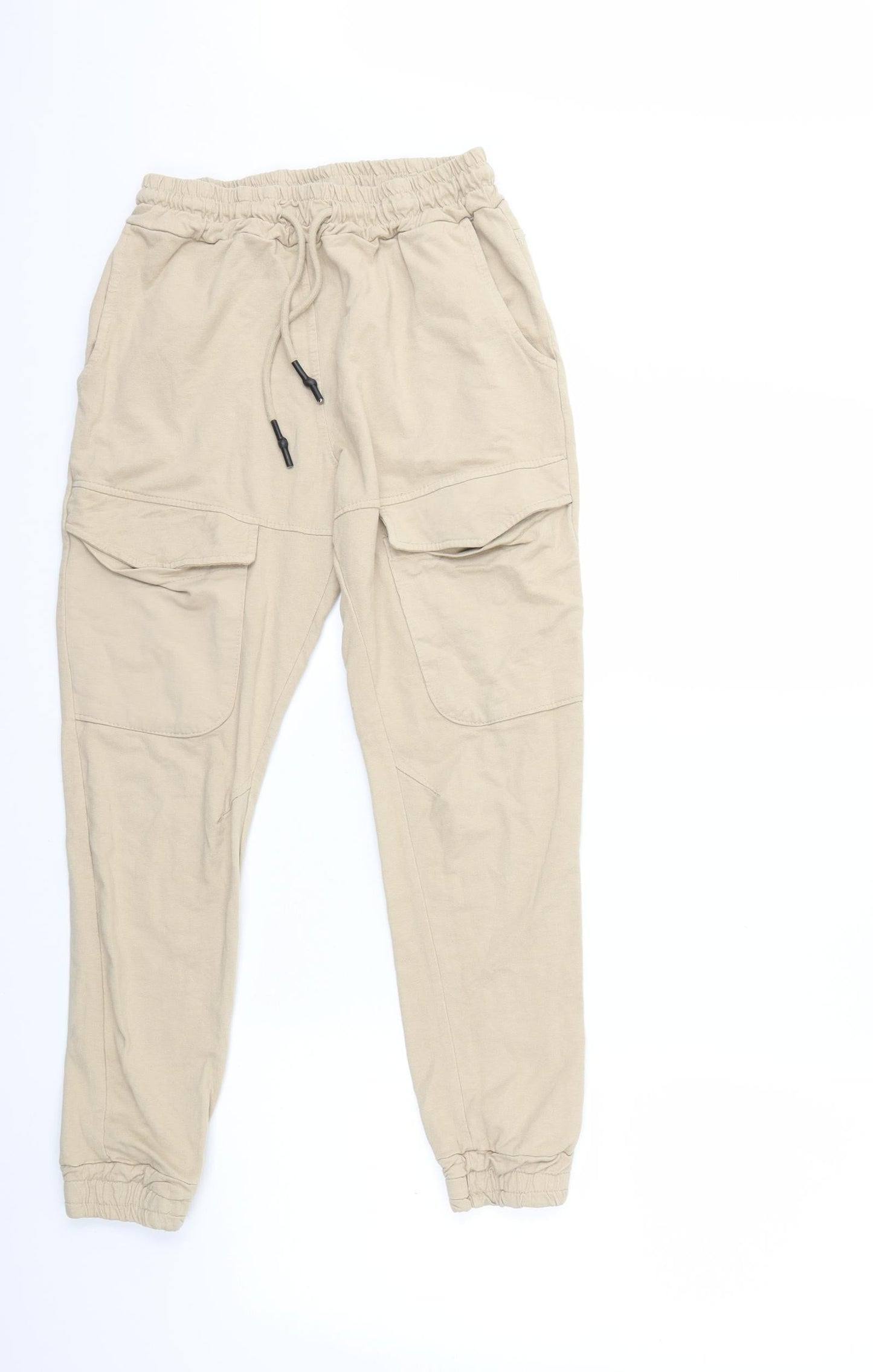 Womens UK Size 23 in Preworn Regular Fit Sweatpants Beige Trousers