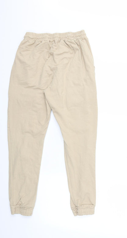 Womens UK Size 23 in Preworn Regular Fit Sweatpants Beige Trousers