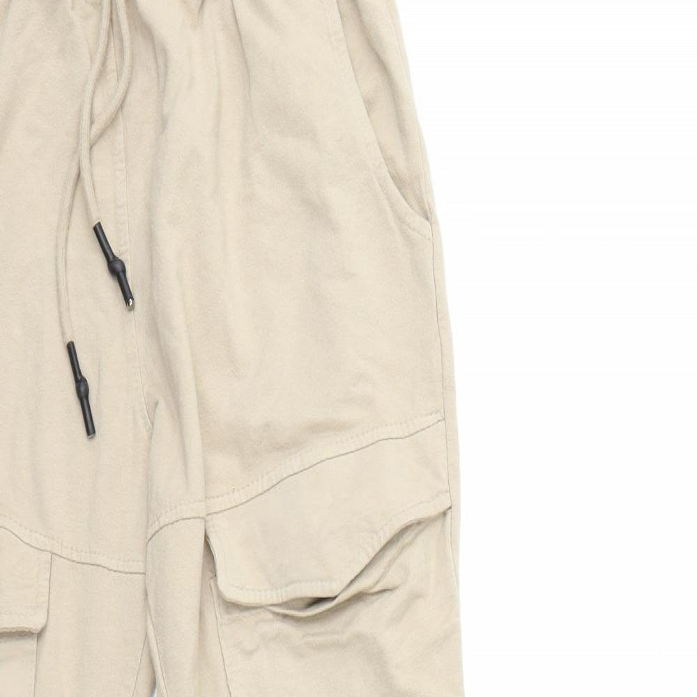 Womens UK Size 23 in Preworn Regular Fit Sweatpants Beige Trousers