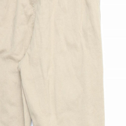 Womens UK Size 23 in Preworn Regular Fit Sweatpants Beige Trousers