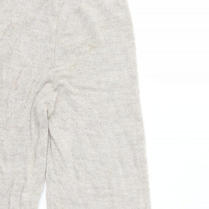 Womens UK Size S Preworn Regular Fit Cropped Brown Trousers