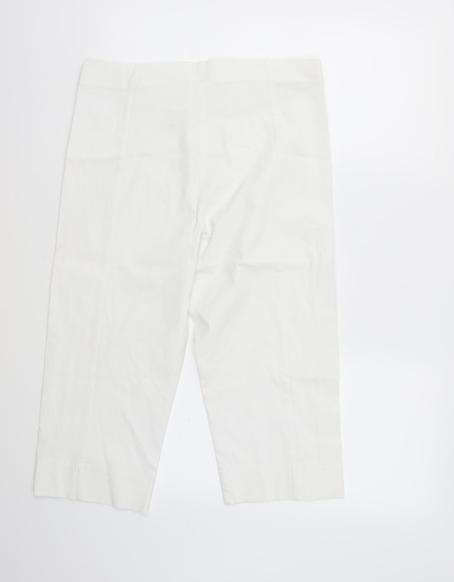 Decollage Womens White   Cropped Trousers Size 30 in L20 in