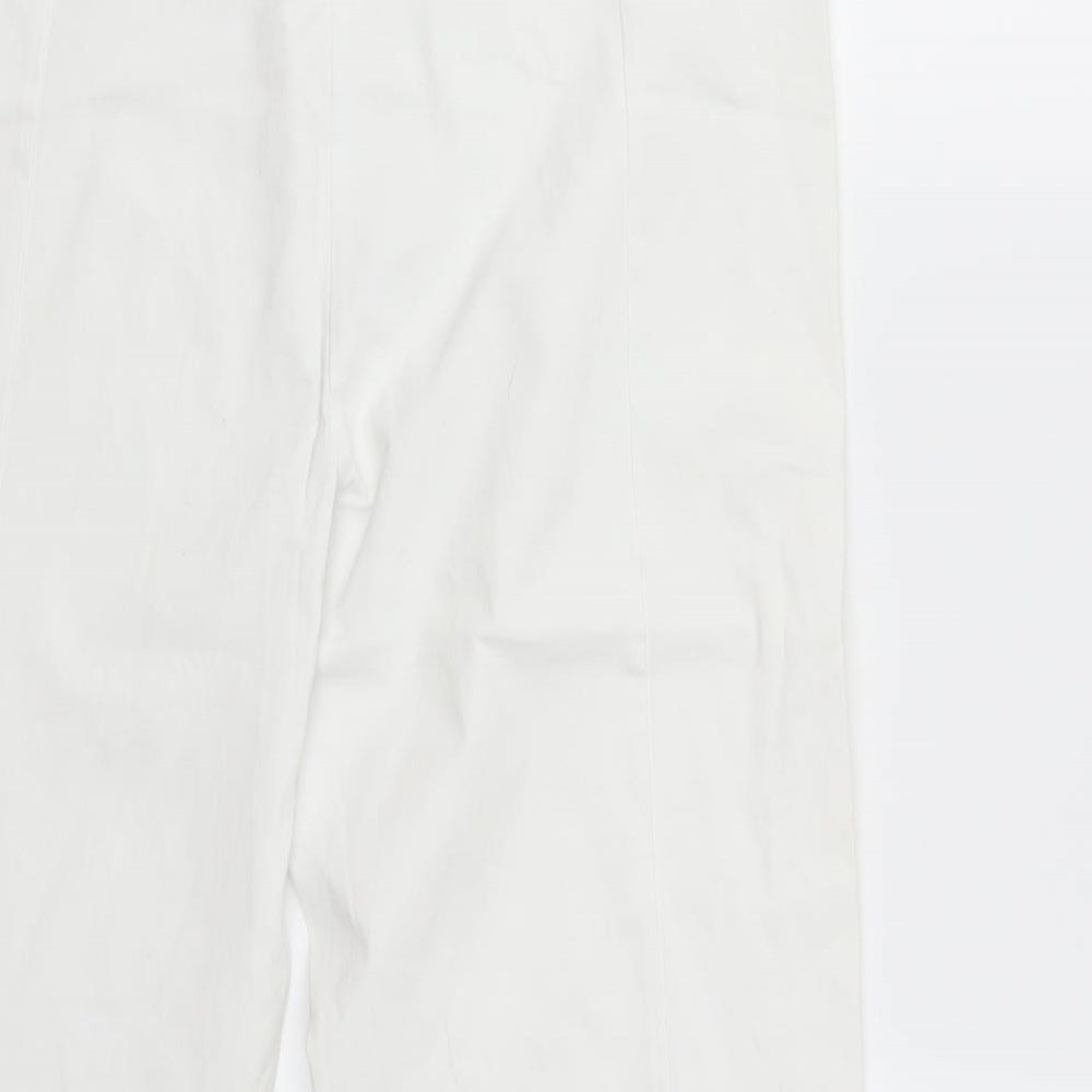 Decollage Womens White   Cropped Trousers Size 30 in L20 in