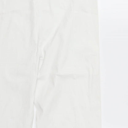 Decollage Womens White   Cropped Trousers Size 30 in L20 in