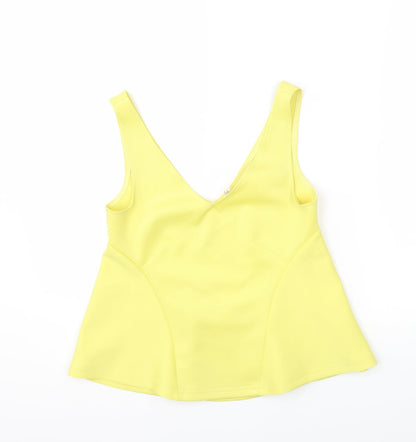 aikha Womens Yellow   Basic Blouse Size S