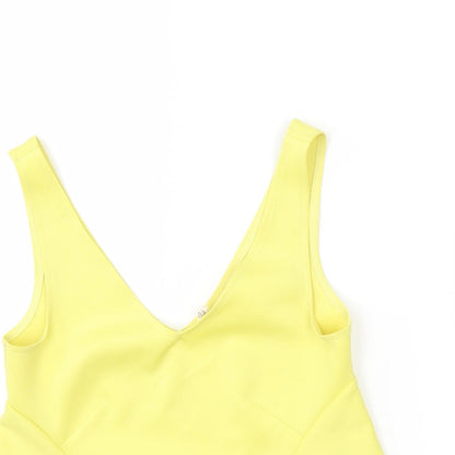 aikha Womens Yellow   Basic Blouse Size S