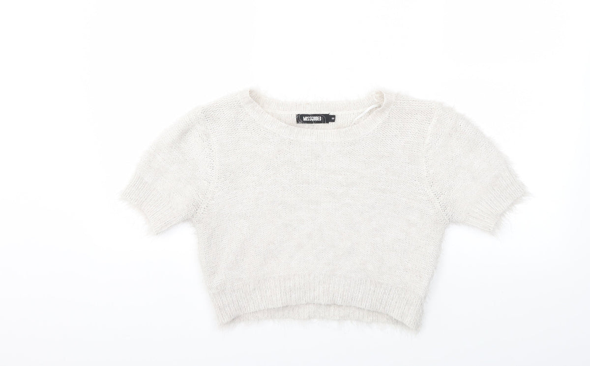 Missguided Womens Grey  Knit Pullover Jumper Size 10