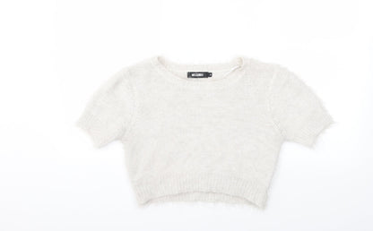 Missguided Womens Grey  Knit Pullover Jumper Size 10