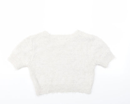 Missguided Womens Grey  Knit Pullover Jumper Size 10