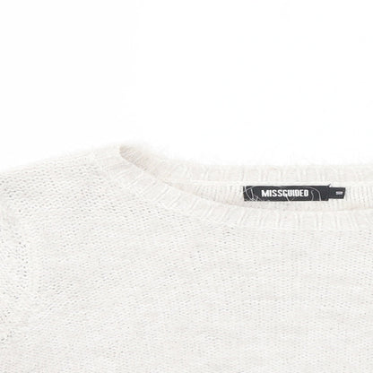 Missguided Womens Grey  Knit Pullover Jumper Size 10
