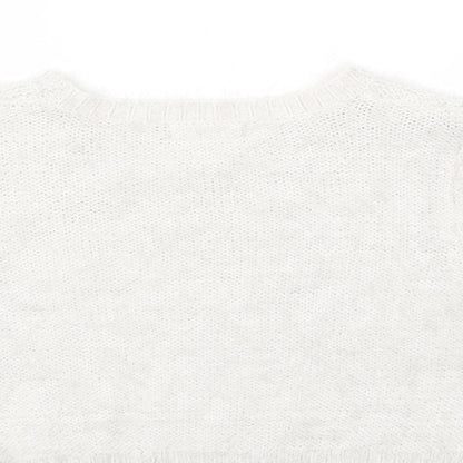 Missguided Womens Grey  Knit Pullover Jumper Size 10