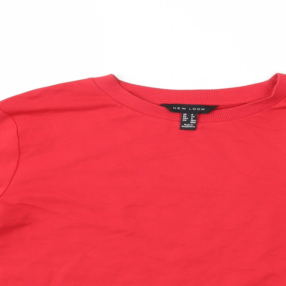New Look Womens Red   Pullover Sweatshirt Size 6