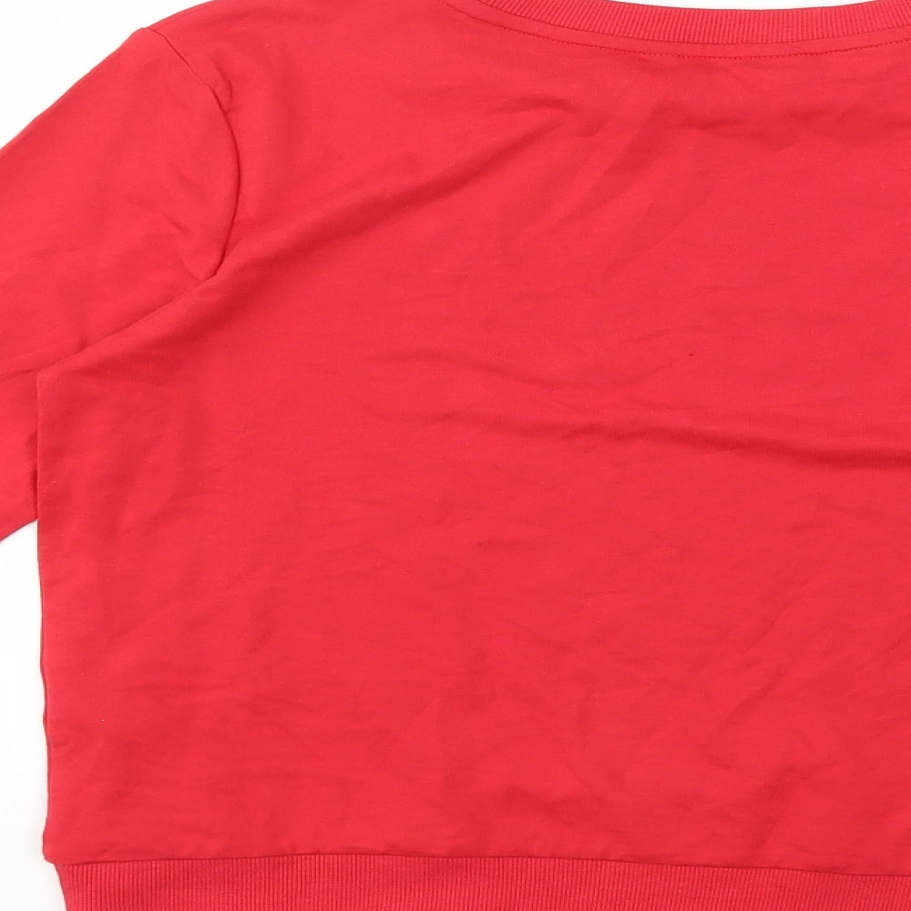 New Look Womens Red   Pullover Sweatshirt Size 6