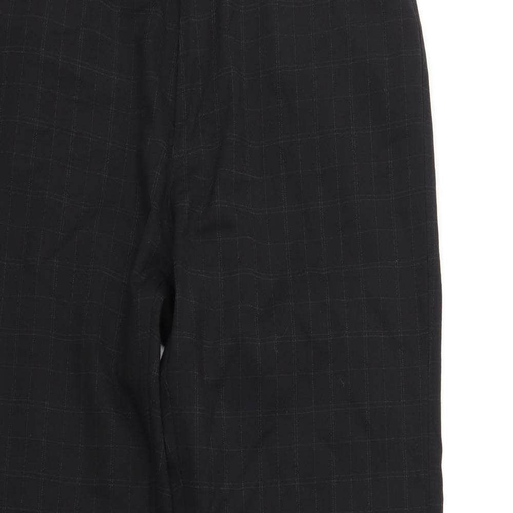 NEXT Mens Black Check  Trousers  Size 34 in L28 in